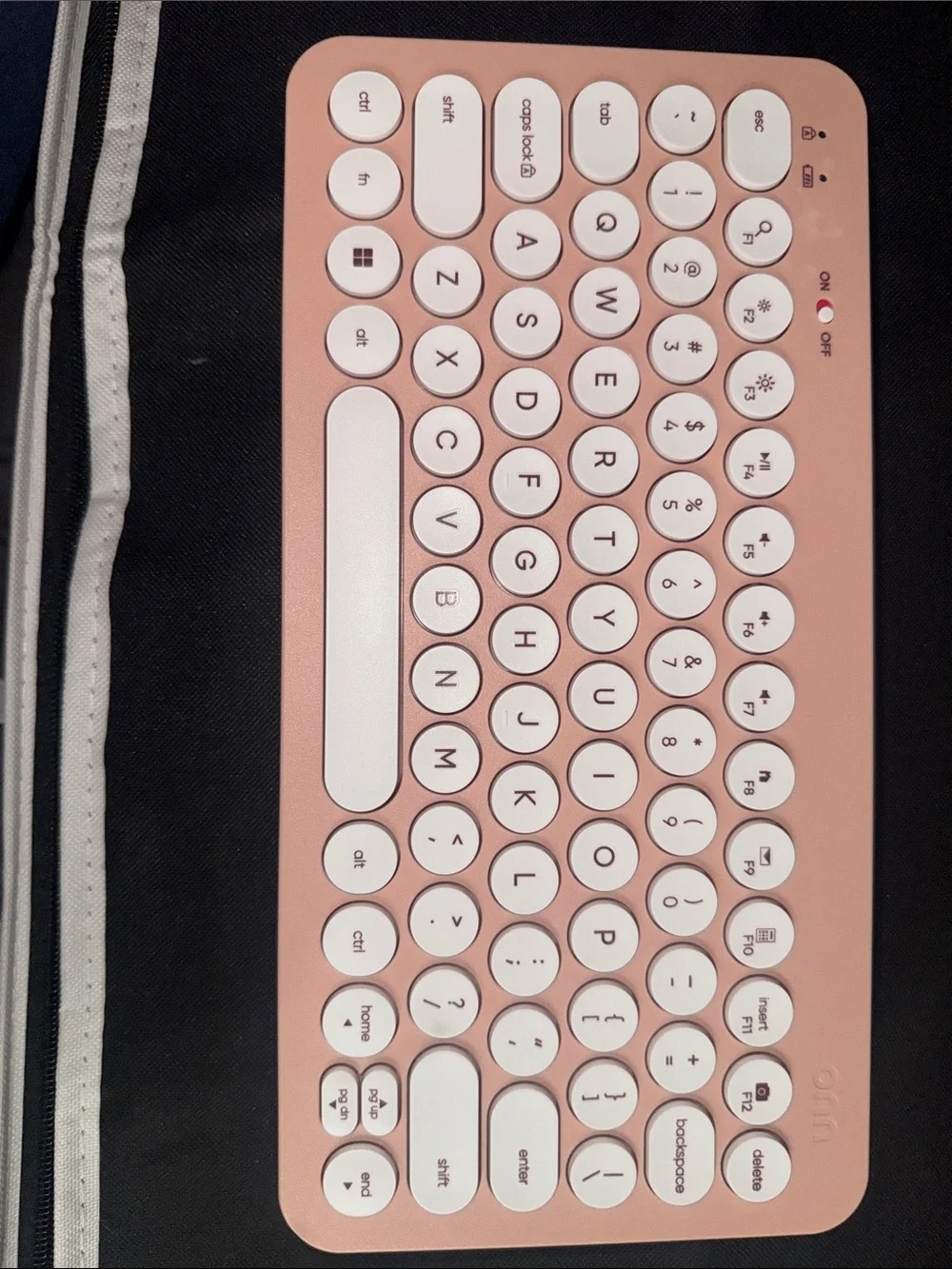 Silent pink wireless keyboard